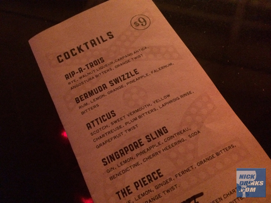 The Cocktail Menu at Bar-X owned by Ty Burrell, Salt Lake City, Utah via NickDrinks.com - Nick Britsky