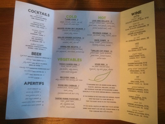 Chartreuse Kitchen and Cocktails Menu - Nick Drinks Blog