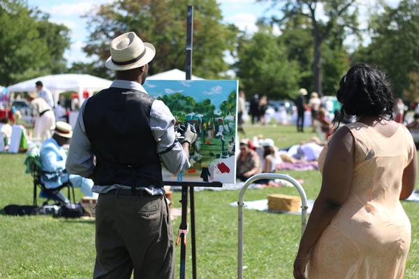 Painting in the Park @ The Detroit Gatsby Lawn Party 2015 - Nick Drinks Blog