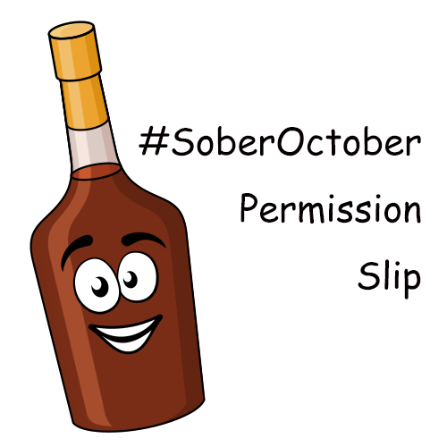Sober October Permission Slip