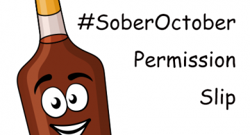 Sober October Permission Slip